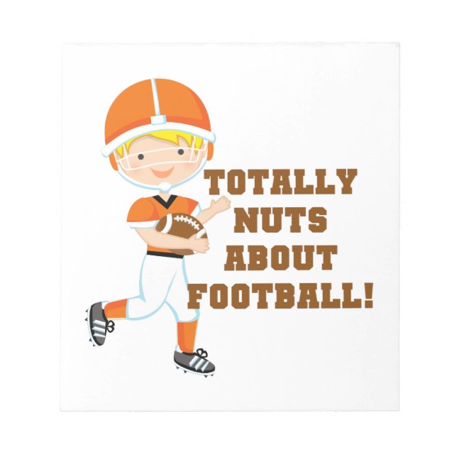 Totally Nuts About Football Notepad (Front)