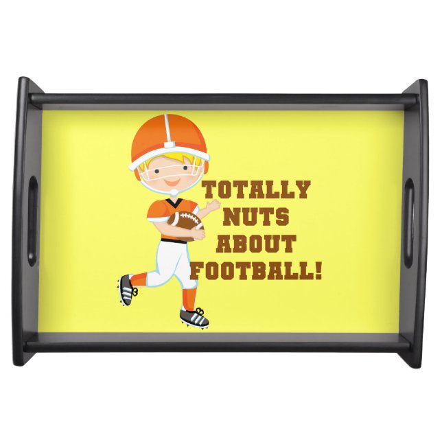 Totally Nuts About Football Serving Tray (Front)