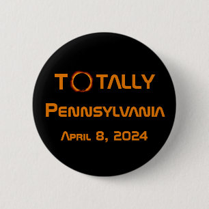 Totally Pennsylvania 2024 Solar Eclipse Button