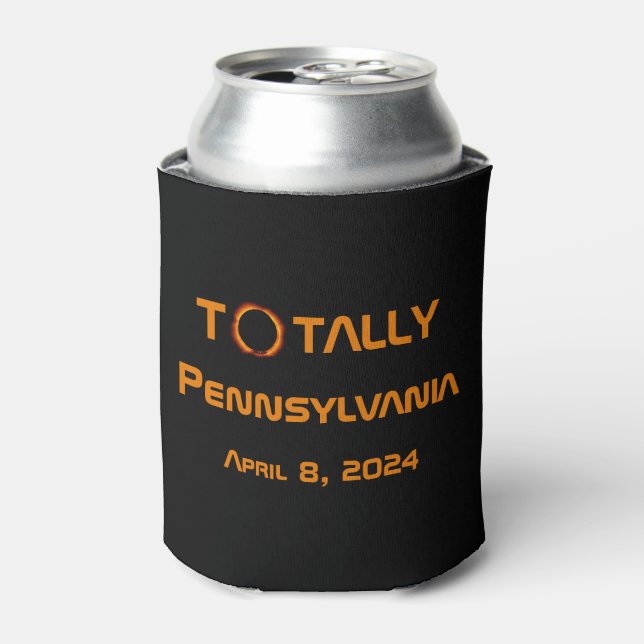Totally Pennsylvania 2024 Solar Eclipse  Can Cooler (Can Front)