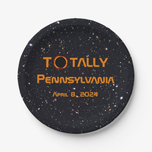 Totally Pennsylvania 2024 Solar Eclipse  Paper Plates