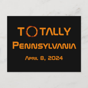 Totally Pennsylvania 2024 Solar Eclipse  Postcard