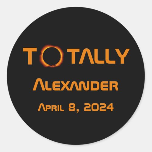 Totally Personal 2024 Solar Eclipse  Classic Round Sticker