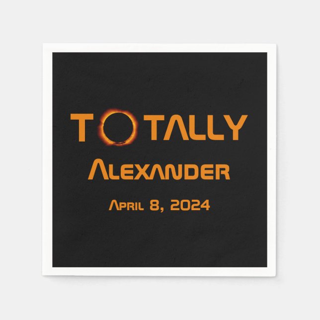 Totally Personal 2024 Solar Eclipse  Napkins (Front)
