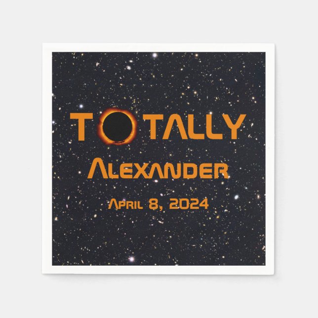 Totally Personal 2024 Solar Eclipse  Napkins (Front)