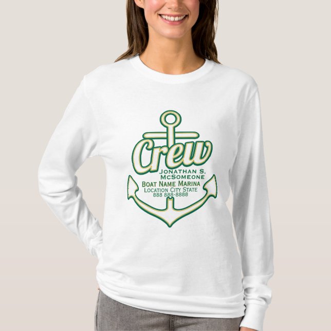 Totally Personalized Crew Anchor Nautical Tee (Front)
