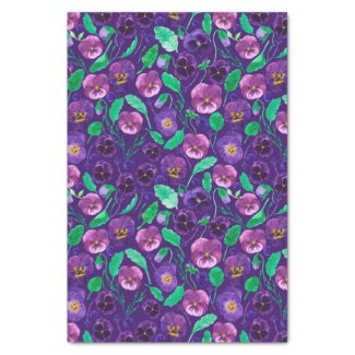 Totally Purple Pansies Tissue Paper