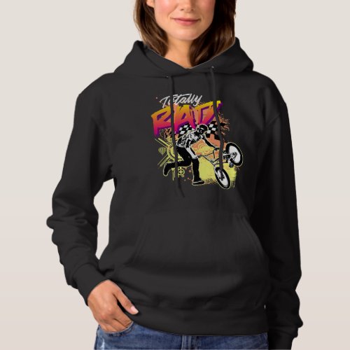 Totally Rad 80s Retro Bmx Boys Bike Hoodie