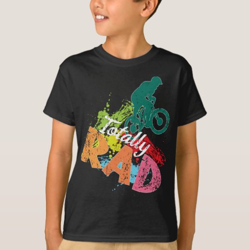 Totally Rad 80s Retro Colorful Bicycle Paint T_Shirt