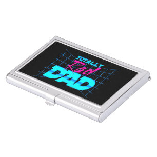 Totally Rad Dad Funny Father's Day 80s Gift Business Card Case