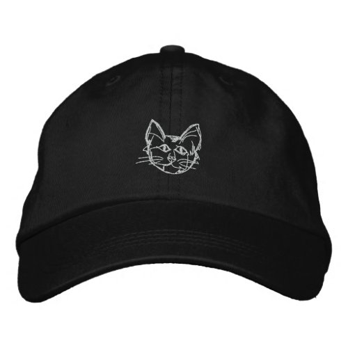 Totally Real Records Cat Embroidered Baseball Cap