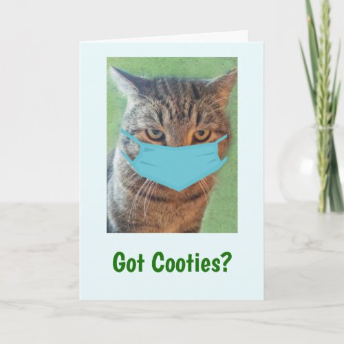 Totally Silly Cat Get Well Card