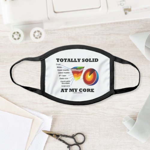 Totally Solid At My Core Layers Of The Earth Face Mask