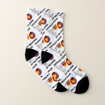 Totally Solid At My Core Layers Of The Earth Socks by wordsunwords at Zazzle