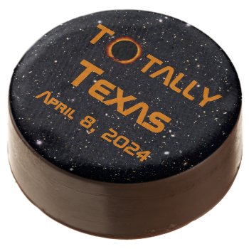 Totally Texas 2024 Solar Eclipse Chocolate Covered Oreo by GigaPacket at Zazzle