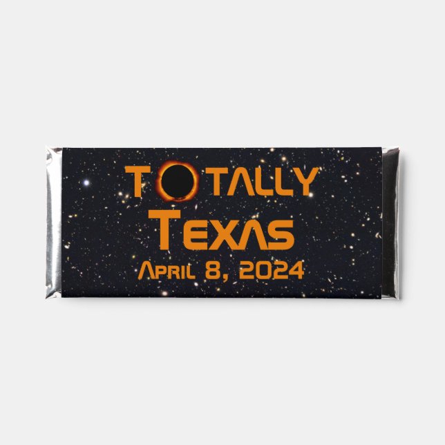 Totally Texas 2024 Solar Eclipse Hershey Bar Favors (Front)