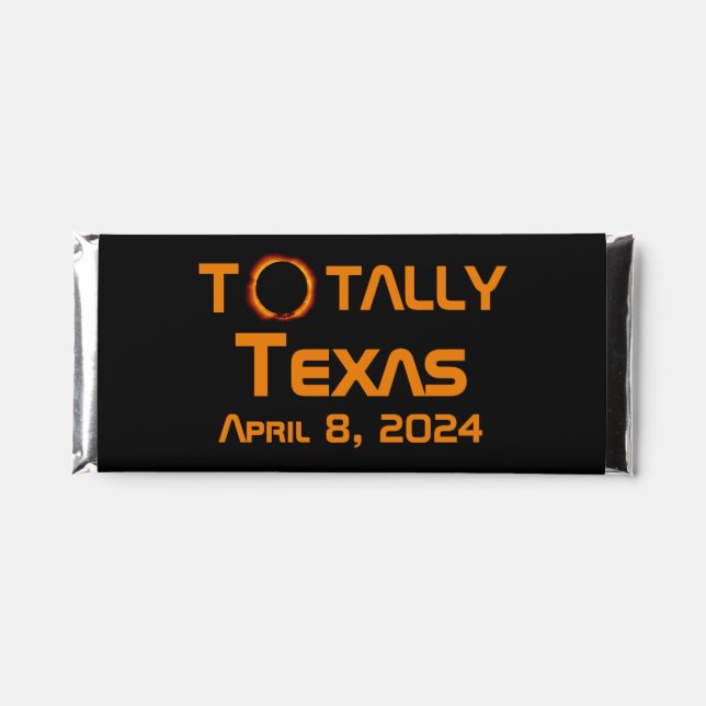 Totally Texas 2024 Solar Eclipse Hershey Bar Favors (Front)