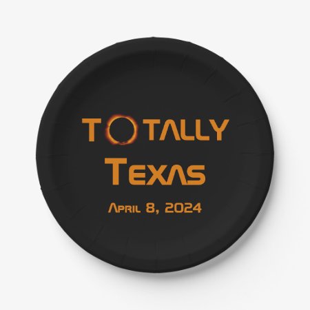 Totally Texas 2024 Solar Eclipse Paper Plates