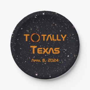 Totally Texas 2024 Solar Eclipse Paper Plates