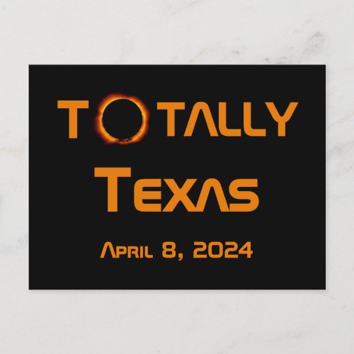 Totally Texas 2024 Solar Eclipse Postcard