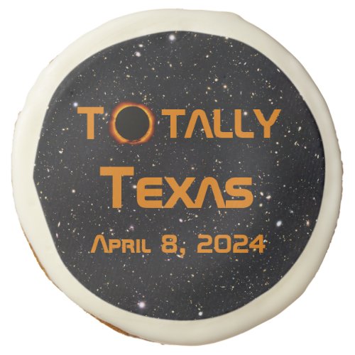 Totally Texas 2024 Solar Eclipse Sugar Cookie