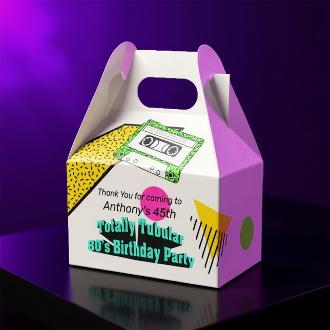 Totally Tubular 80's Birthday Party Favor Boxes (Creator Uploaded)