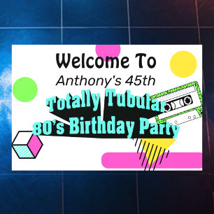 Totally Tubular 80's Birthday Party Floor Decals