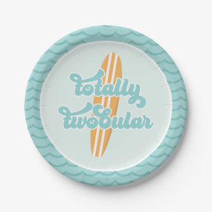 Totally Twobular Surf Beach 2nd Birthday Paper Plates