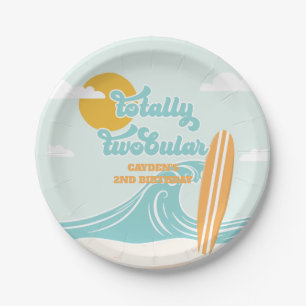 Totally twobular! Surf Beach 2nd Birthday Paper Plates