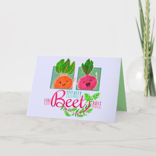 Totally Unbeetable _ Punny Garden Square Sticker Card