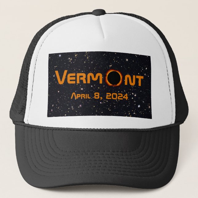Totally Vermont 2024 Solar Eclipse  Trucker Hat (Front)