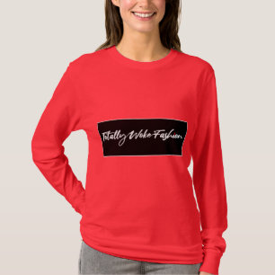 Totally Woke Fashion Logoed Red Long Sleeve Tee