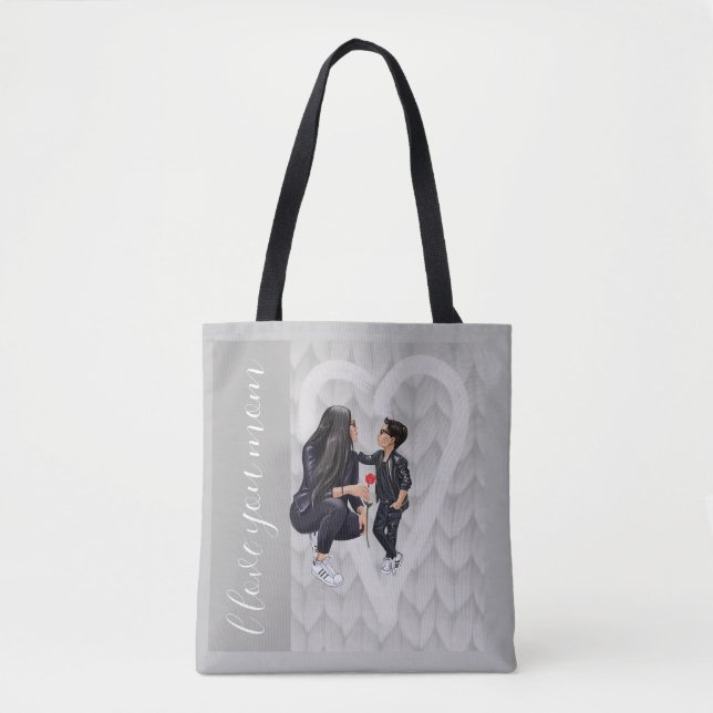 Tote A gentleman son's greeting on Mother's Day. Bag (Front)