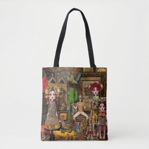 Tote art bag _ Mexico Frida inspired