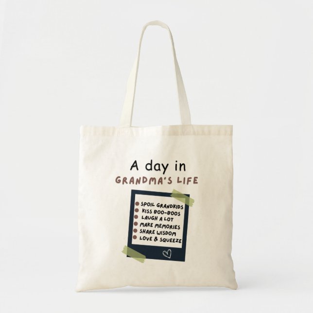 Tote Bag - A Day in Grandma's Life.. (Front)