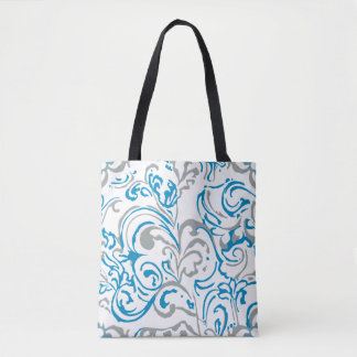 Tote bag-abstract blue