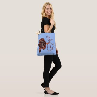 Tote Bag (ao) - Copper and Beads Fish