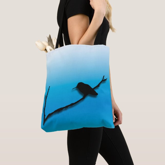 Tote Bag (ao) - Hummingbird on Branch (Close Up)