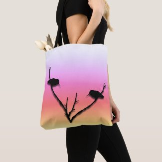 Tote Bag (ao) - Hummingbirds on Bare Tree Branches