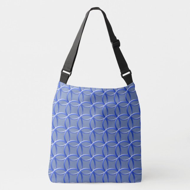 Tote Bag (ao) - Intertwined Blue Rings (Front)