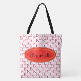 Tote Bag (ao) - Red Nameplate and Initial