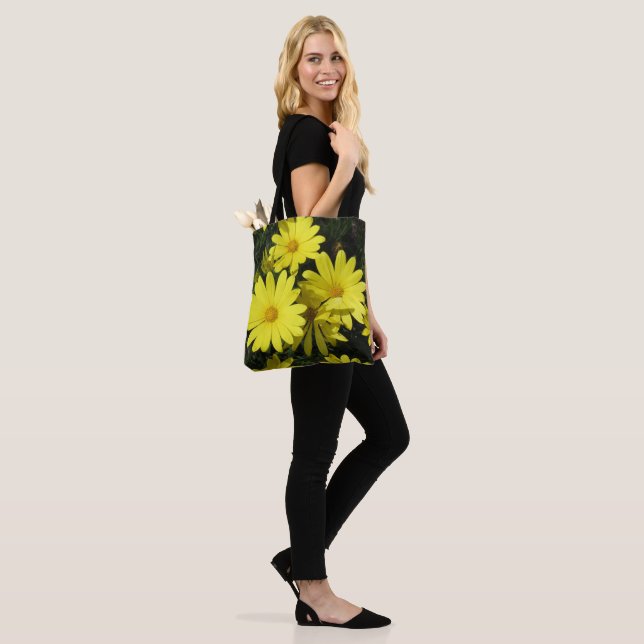 Tote Bag (ao) - Yellow Flowers (On Model)