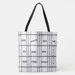 Tote Bag Black & White More Chicken