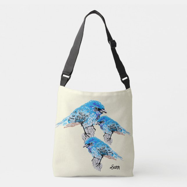 Tote Bag : Blue Birds (Front)