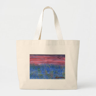 Tote Bag, Blue Field at Sunset by M. Laplante