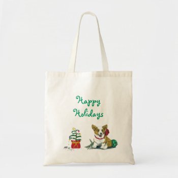 Tote Bag Christmas Corgi Tote by SharCanMakeit at Zazzle