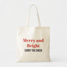 Tote Bag Christmas: Merry and Bright