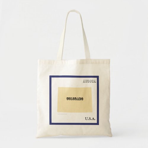 Tote Bag - Colorado State Map with City