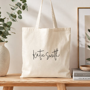 Tote Bag   Custom Name Signature Market Totes