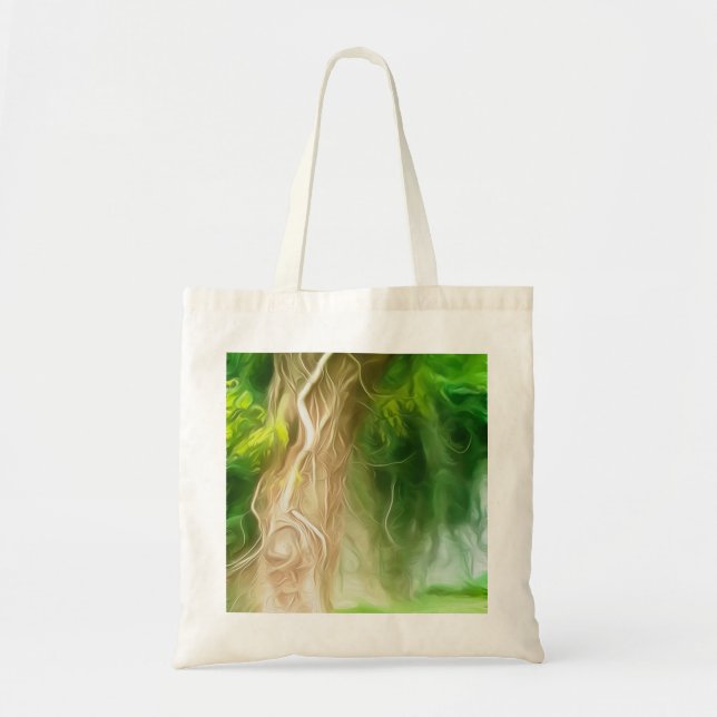 Tote Bag Dream Light Green Tree (Front)